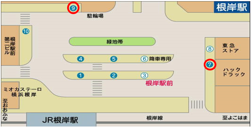 Negishi Station Bus Terminal map