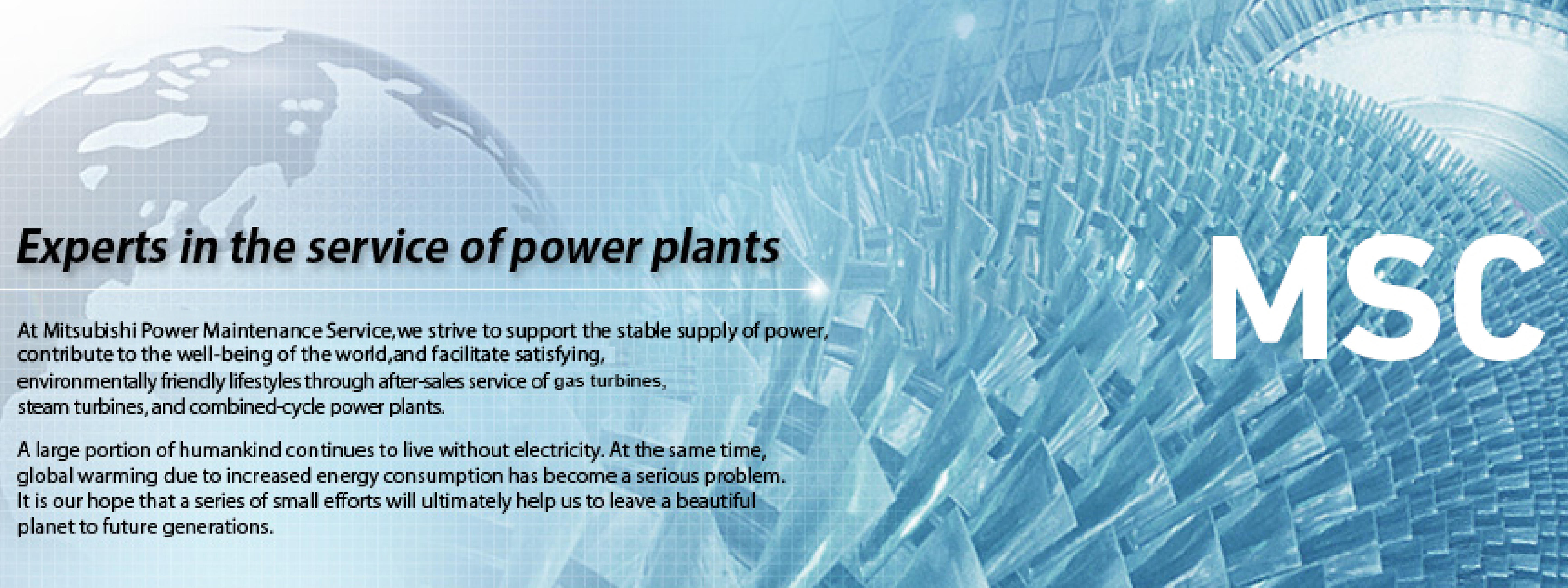 Experts in the service of power plants