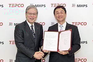 左：MHPS西澤社長、右：東電FP佐野社長