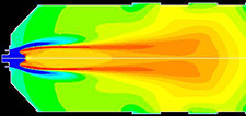 Flame simulation results