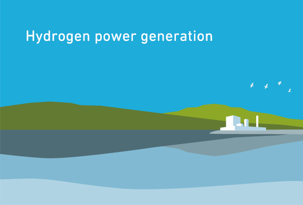 Hydrogen generation with large-scale power output
