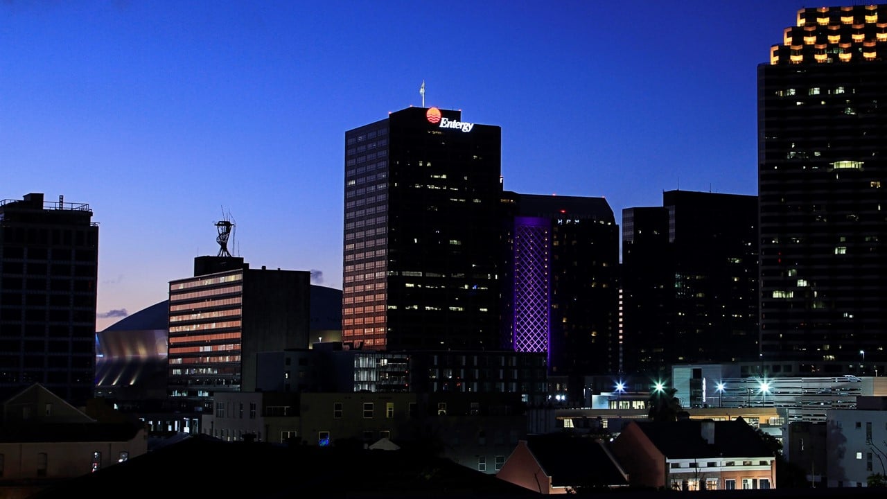 Entergy Corporation headquarters building in New Orleans, Louisiana. (Credit: Entergy)