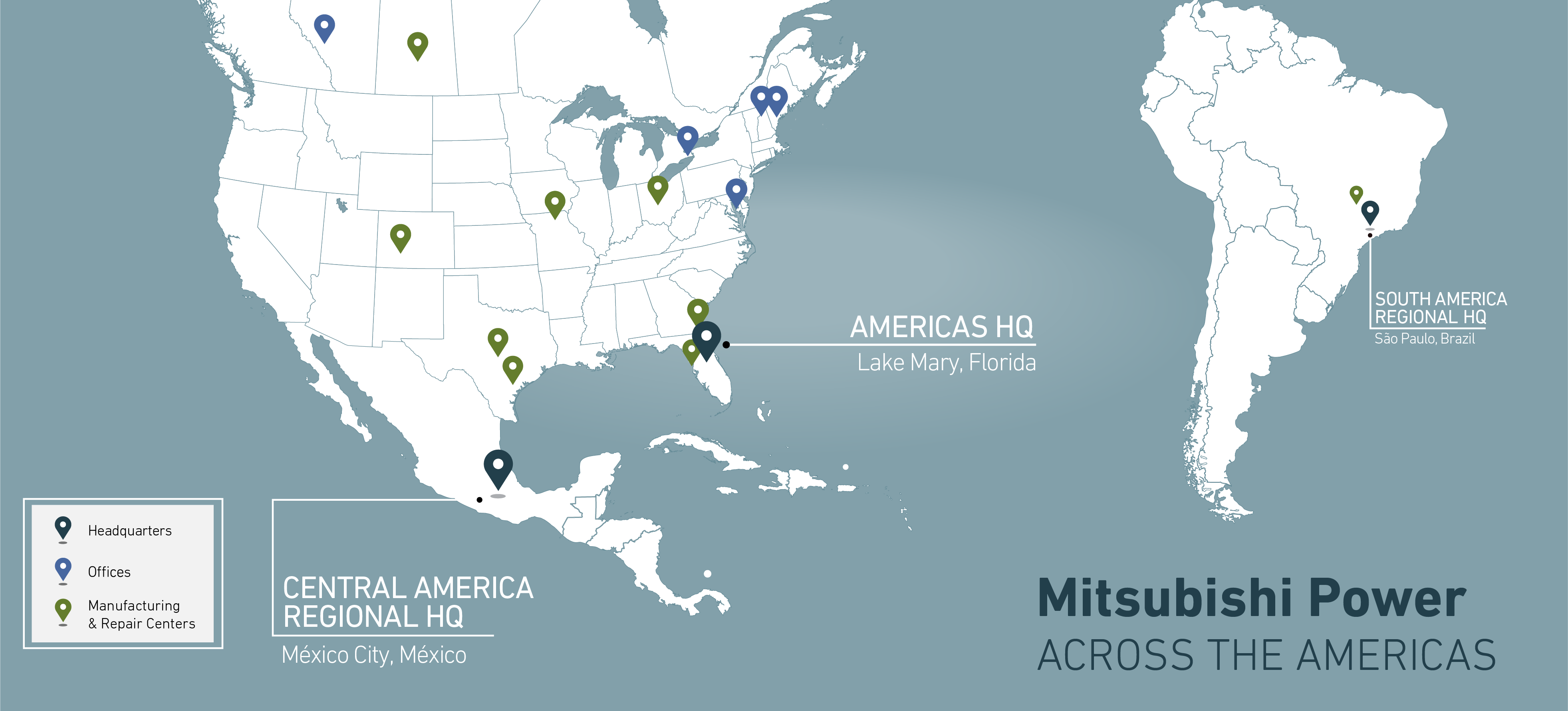 Americas Location Map