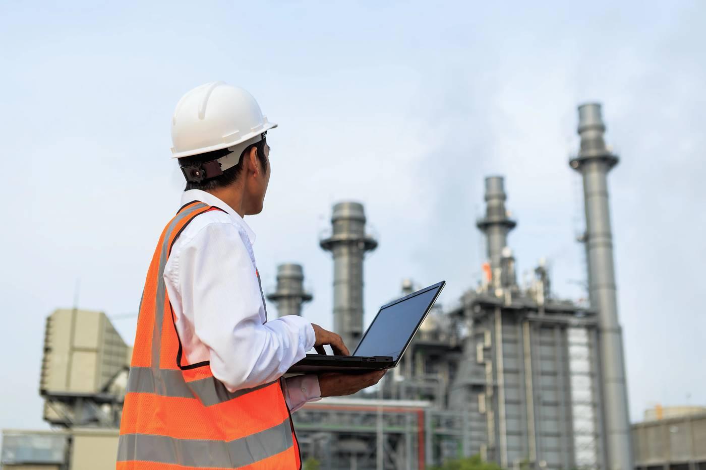 Worker at Power Plant