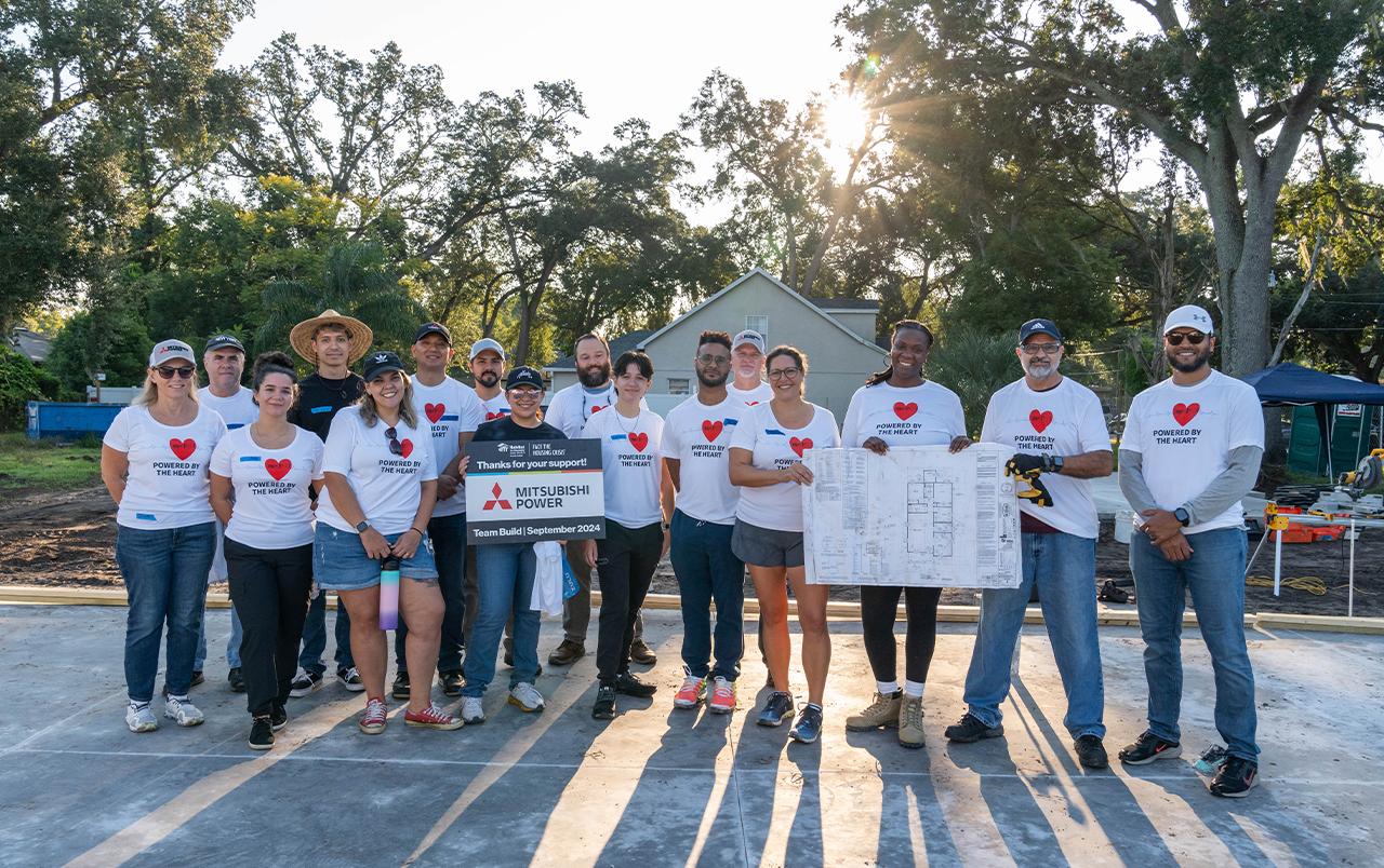 Mitsubishi Power Americas team building houses for 2024 Impact Day