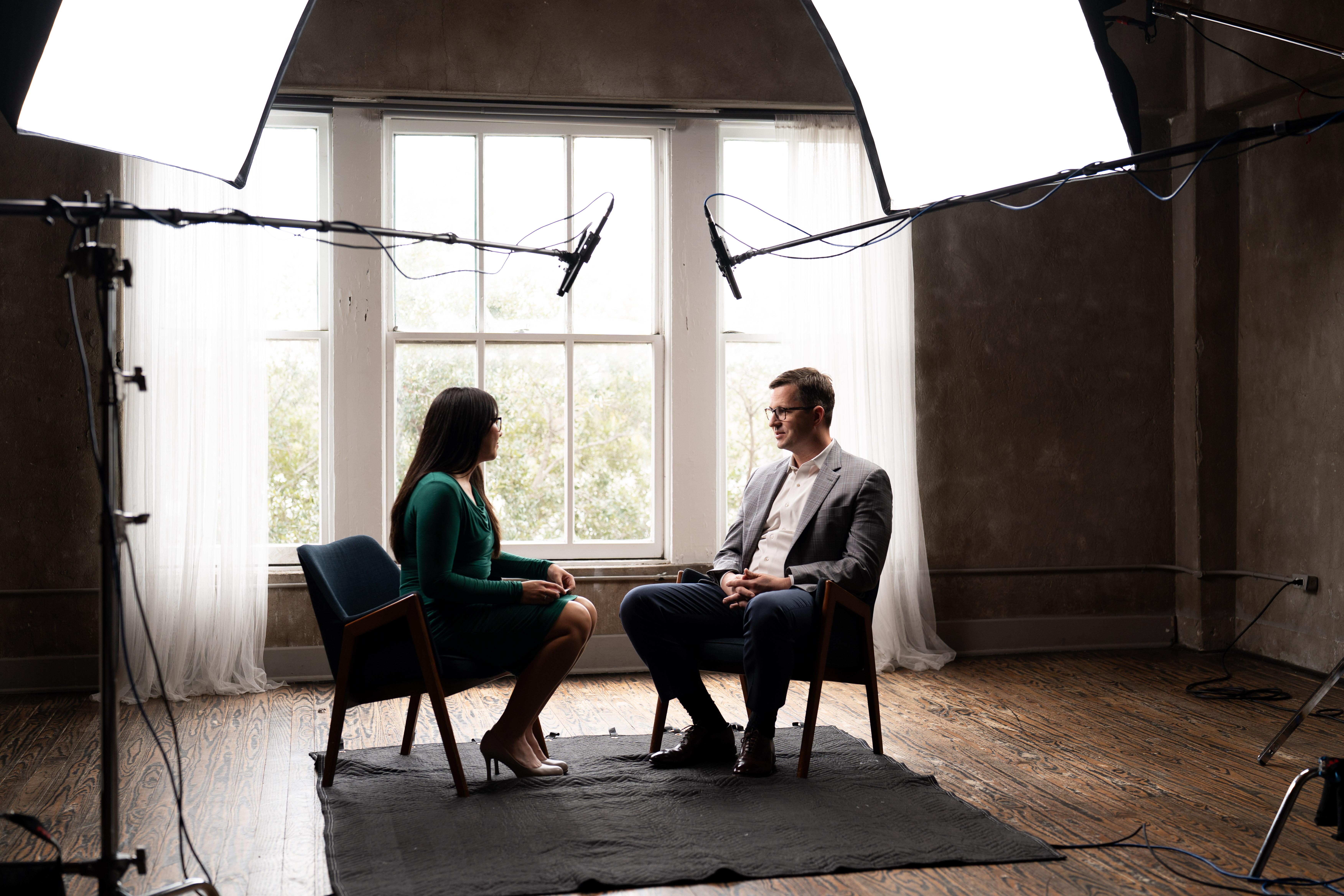 Jonathan Wiens on Lightbulb Moments set behind the scenes photo