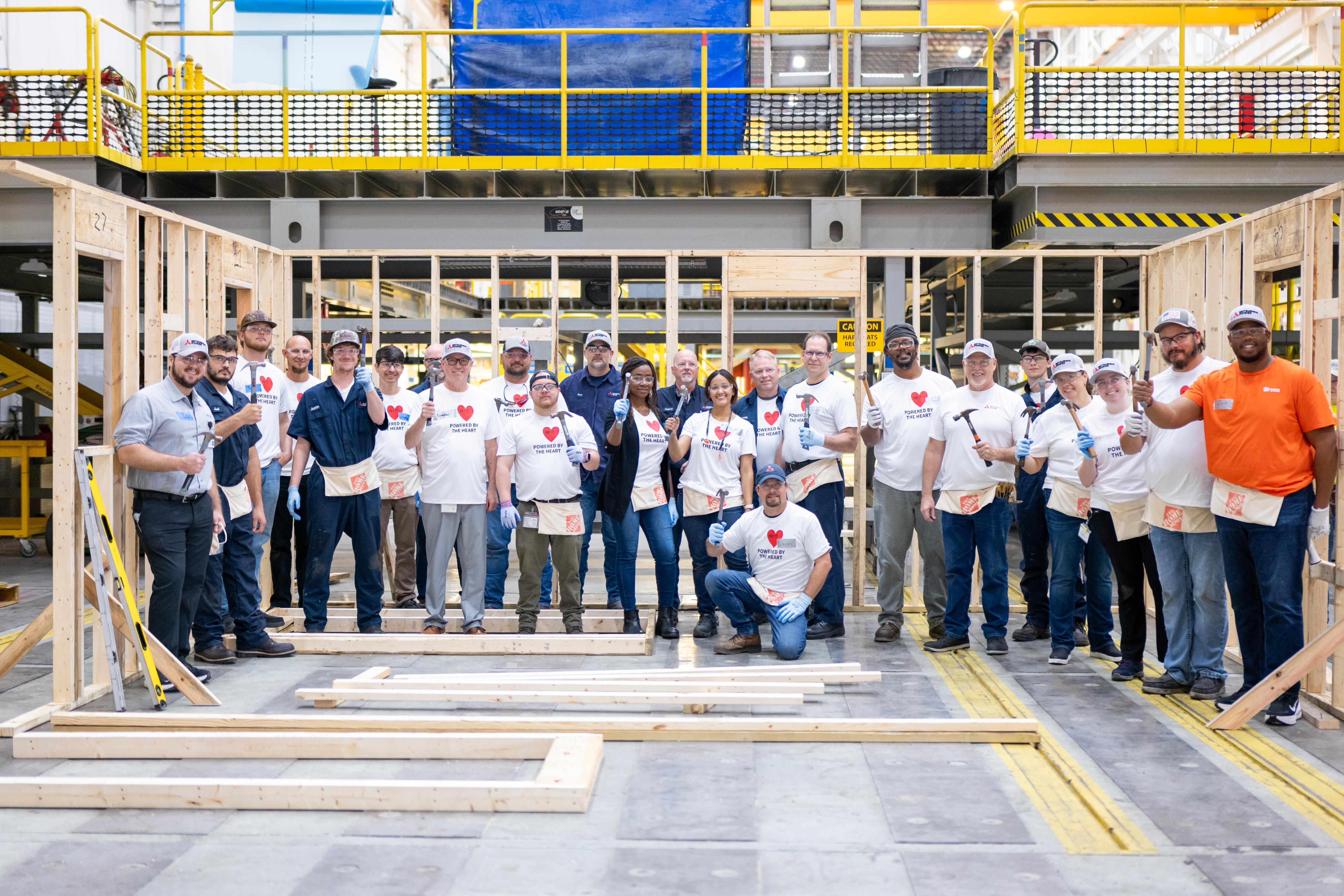 Mitsubishi Power America's Impact Day group photo at Savannah Machinery Works