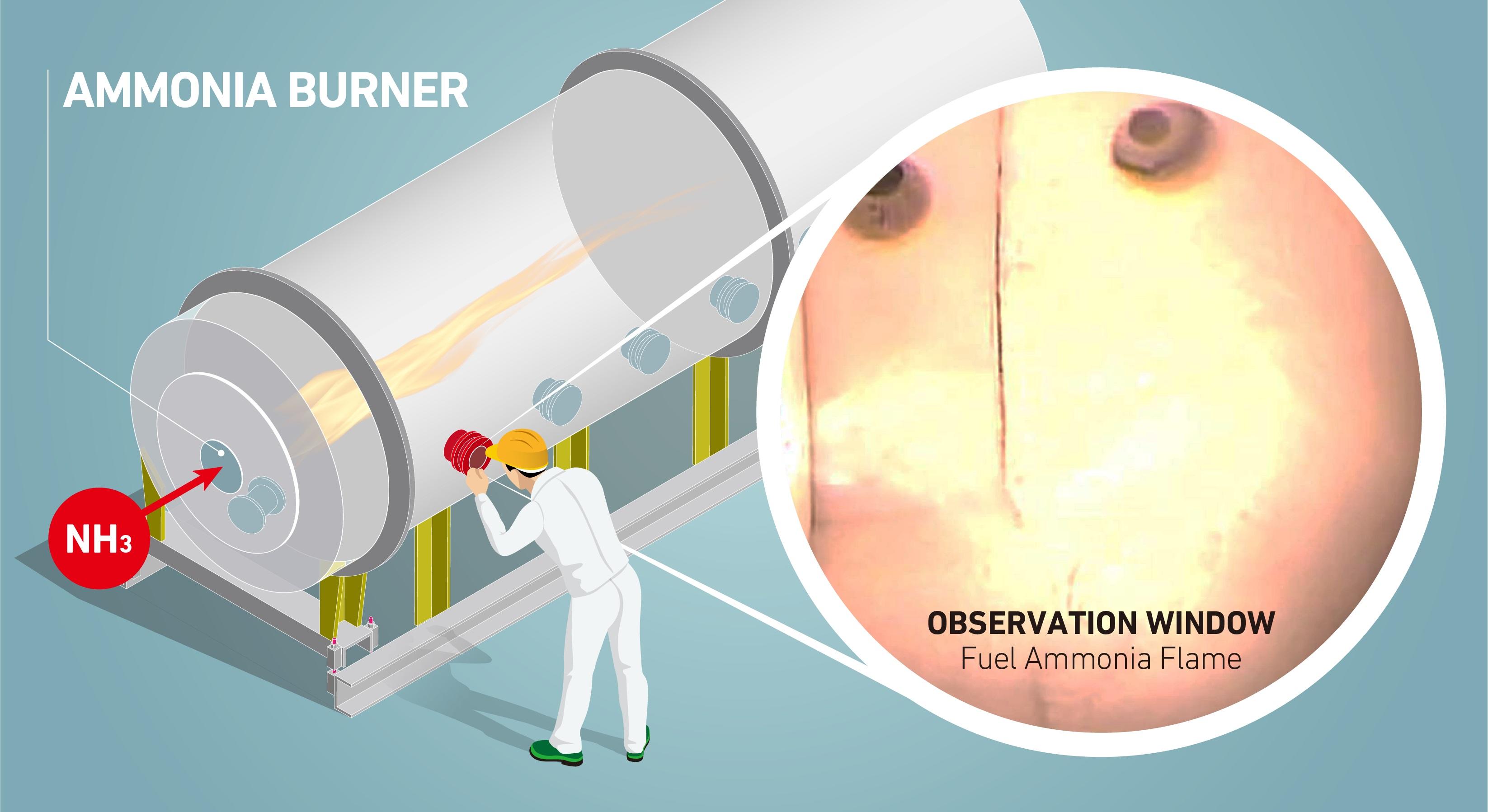 Image of ammonia combustion test